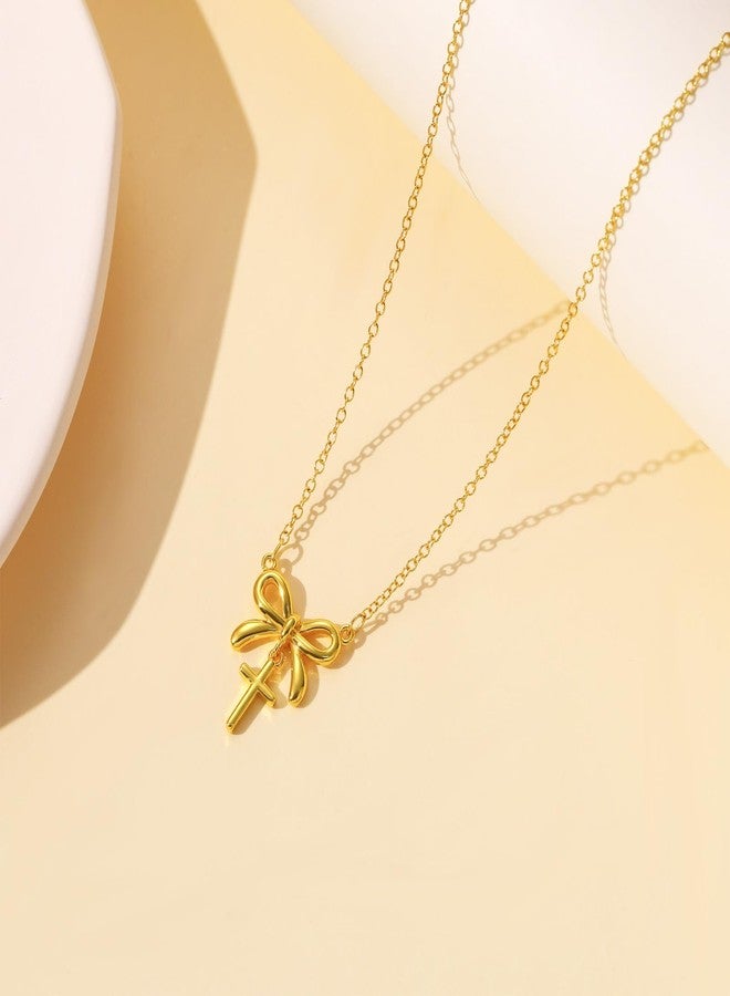 Kenailw Best Friend Friendship Gifts for Women, Stocking Stuffers 2025, Christian Cross Necklace Bow Jewelry, Friendship Friend Birthday Christmas Gift for Woman - Image 3